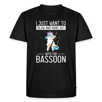 Basson Orchesta Design pour bassonistes - T-shirt Premium bio Homme - noir - Devant - Nico (187cm)