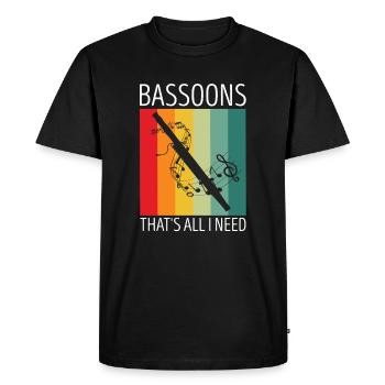 Basson Orchesta design pour bassonistes - T-shirt Premium bio Homme - noir - Devant - Nico (187cm)