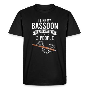 Conception bassoniste pour orchestre à vent - T-shirt Premium bio Homme - noir - Devant - Nico (187cm)