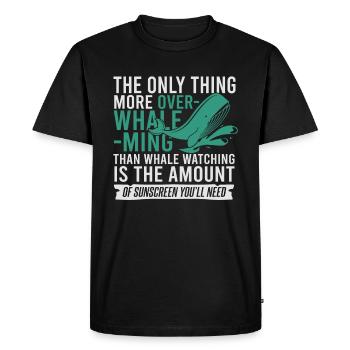 Whale watching design for whales - Men's Premium Organic T-Shirt - black - Front - Nico (187cm)