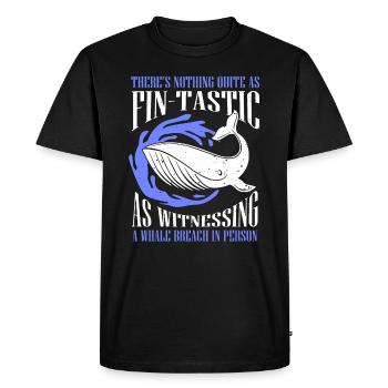 Whale design for whales and blue whales or beluga whales - Men's Premium Organic T-Shirt - black - Front - Nico (187cm)