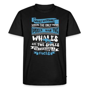 Whale watching design for whales - Men's Premium Organic T-Shirt - black - Front - Nico (187cm)