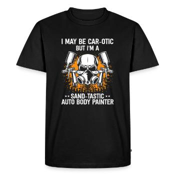 Car Painter Offer for Car Painters - Men's Premium Organic T-Shirt - black - Front - Nico (187cm)