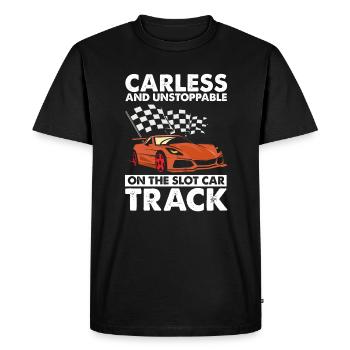 Course de voitures à sous pour voitures de machines à sous et voitures RC - T-shirt Premium bio Homme - noir - Devant - Nico (187cm)
