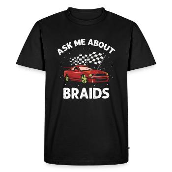 Devis Slot Car Racetrack pour Vintage Track Slot - T-shirt Premium bio Homme - noir - Devant - Nico (187cm)