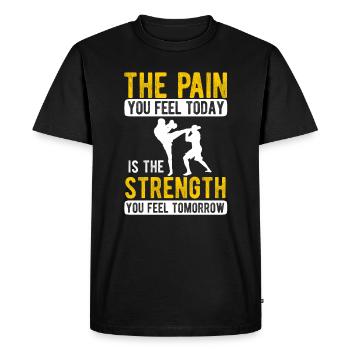 Kickboxing - Männer Premium Bio T-Shirt - Schwarz - Vorne - Nico (187cm)