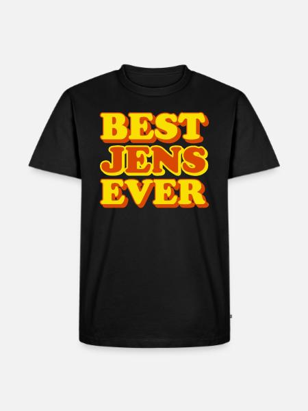 Jens First Name Funny Gift - Men's Premium Organic T-Shirt - black