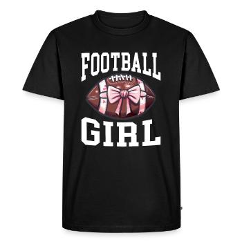 Football américain fille arc - T-shirt Premium bio Homme - noir - Devant - Nico (187cm)