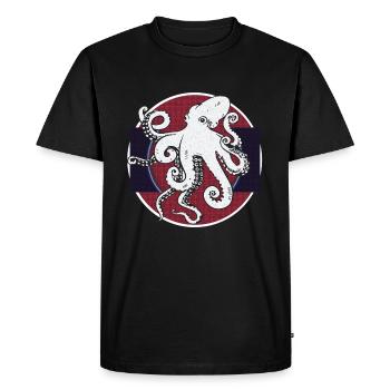 Poulpe amical - T-shirt Premium bio Homme - noir - Devant - Nico (187cm)