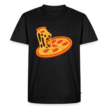 pizza - T-shirt Premium bio Homme - noir - Devant - Nico (187cm)