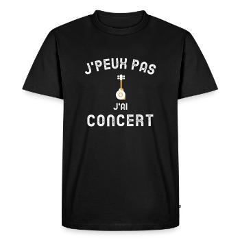 JE PEUX PAS J'AI CONCERT - T-shirt Premium bio Homme - noir - Devant - Nico (187cm)