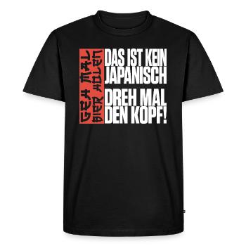 Ce n’est pas japonais Allez chercher une bière Malle - T-shirt Premium bio Homme - noir - Devant - Nico (187cm)