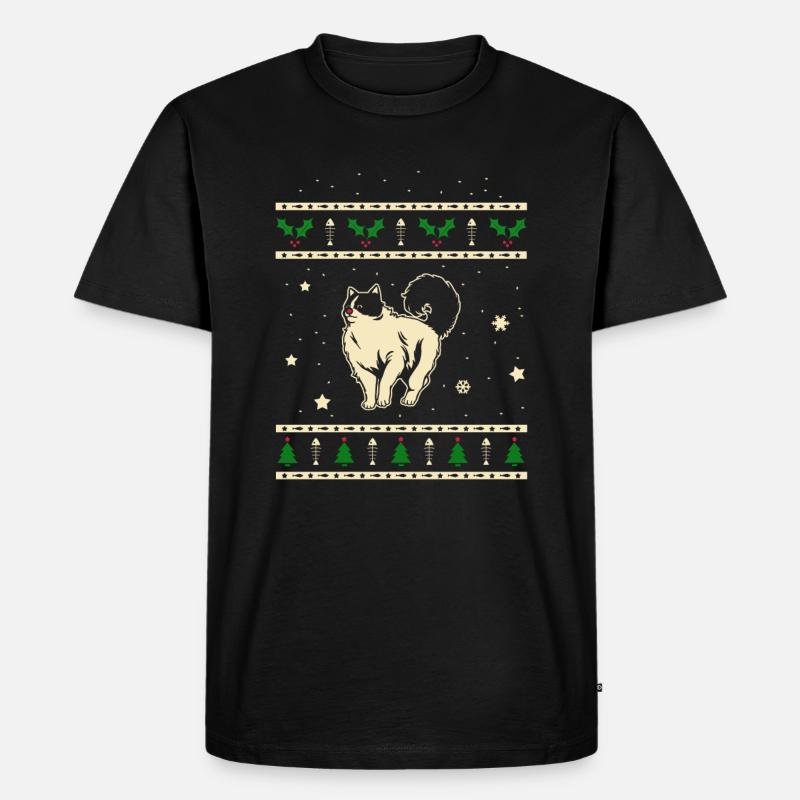 Ragdoll Weihnachtsgeschenk - Männer Premium Bio T-Shirt - Schwarz
