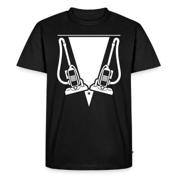 Entreprise de nettoyage d’aspirateurs - T-shirt Premium bio Homme - noir - Devant - Nico (187cm)