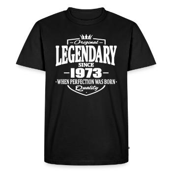 Legendary since 1973 - T-shirt Premium bio Homme - noir - Devant - Nico (187cm)