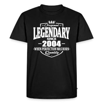 Legendary since 2004 - T-shirt Premium bio Homme - noir - Devant - Nico (187cm)
