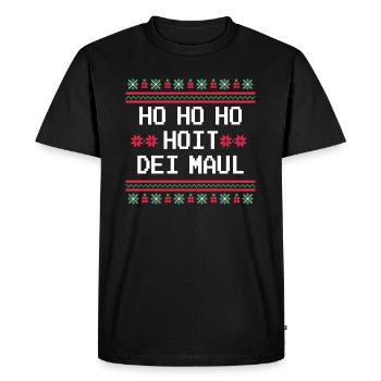 HO HO HO HOIT DEI MAUL PULLOVER DE NOËL AMUSANT - T-shirt Premium bio Homme - noir - Devant - Nico (187cm)