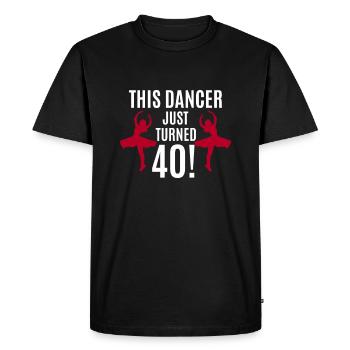 Dancing & 40th Birthday Gift - Men's Premium Organic T-Shirt - black - Front - Nico (187cm)