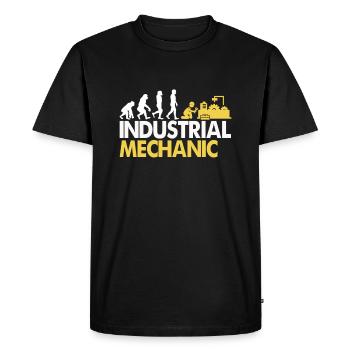Industrial Mechanic Evolution Shirt & Gift - Men's Premium Organic T-Shirt - black - Front - Nico (187cm)