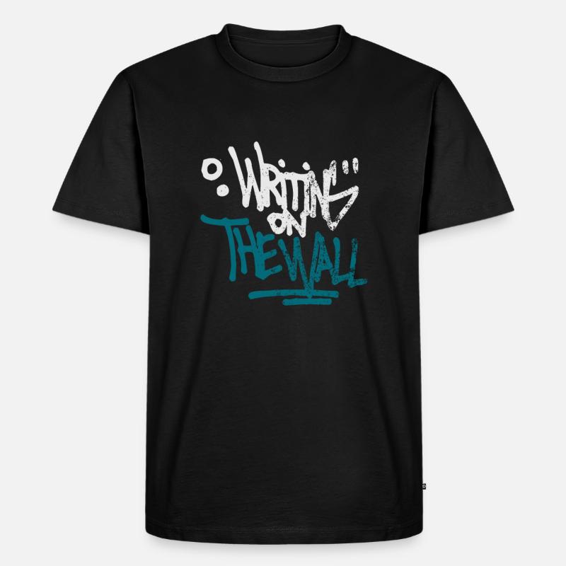 Graffiti - Männer Premium Bio T-Shirt - Schwarz