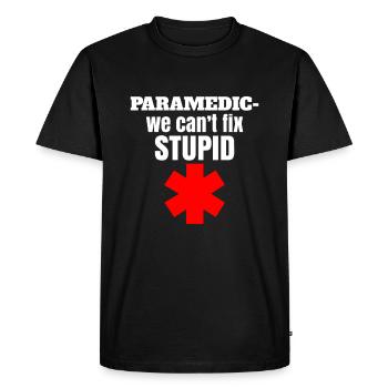 Drôle de service de secours Sort &ambulancier - T-shirt Premium bio Homme - noir - Devant - Nico (187cm)