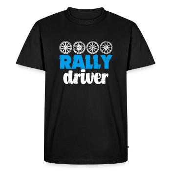 rally driver - Men's Premium Organic T-Shirt - black - Front - Nico (187cm)