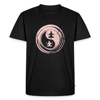 Chemise de yoga yin yang - T-shirt Premium bio Homme - noir - Devant - Nico (187cm)