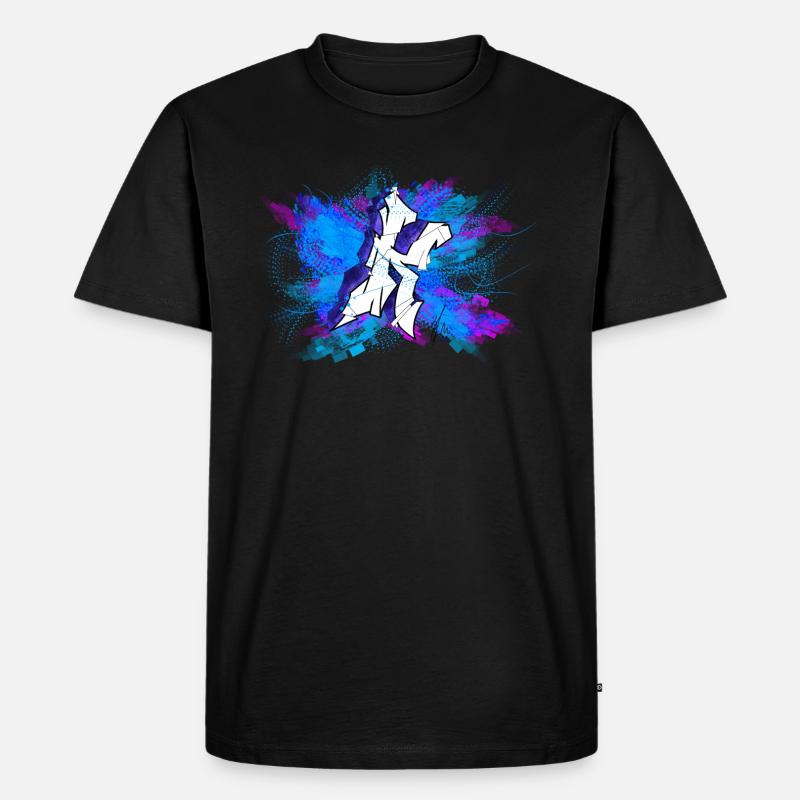 K-Graffiti - Männer Premium Bio T-Shirt - Schwarz