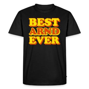 Arnd Prénom Drôle de cadeau - T-shirt Premium bio Homme - noir - Devant - Nico (187cm)