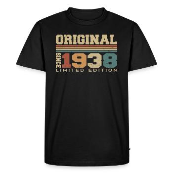 Original 1938 Rétro Cadeau 86 e Anniversaire 1938 - T-shirt Premium bio Homme - noir - Devant - Nico (187cm)