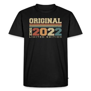 Original 2022 Rétro Cadeau 2e Anniversaire 2022 - T-shirt Premium bio Homme - noir - Devant - Nico (187cm)