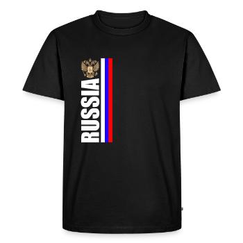 Russie Fabriqué en Russie Slaves russes Union soviétique - T-shirt Premium bio Homme - noir - Devant - Nico (187cm)