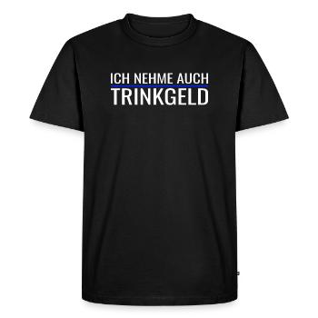 Trinkgeld Kellner Bedienung Restaurant Gastronomie - Männer Premium Bio T-Shirt - Schwarz - Vorne - Nico (187cm)