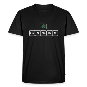 Tableau périodique des plantes de cannabis marijuana - T-shirt Premium bio Homme - noir - Devant - Nico (187cm)