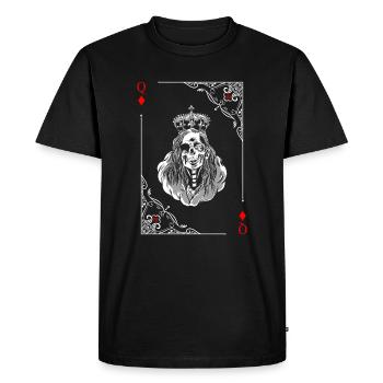 Kartensymbole Spielkarten Karo Dame Kartenspiel - Männer Premium Bio T-Shirt - Schwarz - Vorne - Nico (187cm)