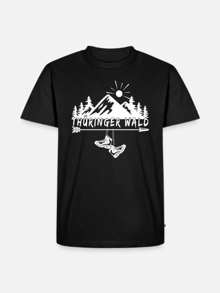 Thüringer Wald - Männer Premium Bio T-Shirt - Schwarz