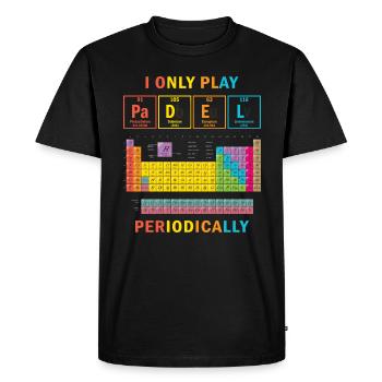 Je ne joue au padel que périodiquement au paddle-tennis - T-shirt Premium bio Homme - noir - Devant - Nico (187cm)