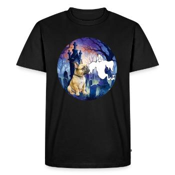 Dog in the graveyard - Men's Premium Organic T-Shirt - black - Front - Nico (187cm)