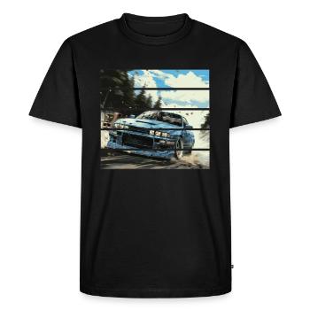 JDM Japan Motorsport Tuning Car 90s T-Shirt AI Gen - T-shirt Premium bio Homme - noir - Devant - Nico (187cm)