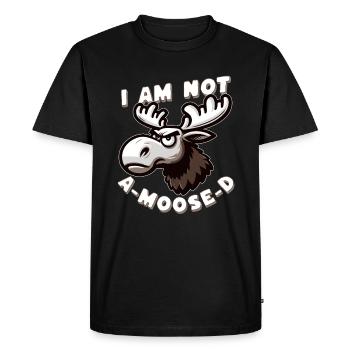 Je ne suis pas un orignal - jeu de mots amusant sur l’orignal - T-shirt Premium bio Homme - noir - Devant - Nico (187cm)
