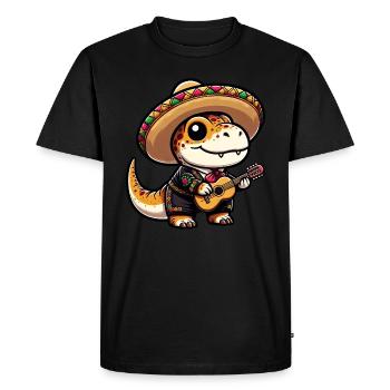 Fête du T-Rex Mariachi Cinco de Mayo - T-shirt Premium bio Homme - noir - Devant - Nico (187cm)