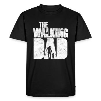 Le père walking - T-shirt Premium bio Homme - noir - Devant - Nico (187cm)