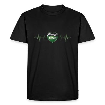 Battement de coeur de schnaps à la menthe poivrée - T-shirt Premium bio Homme - noir - Devant - Nico (187cm)