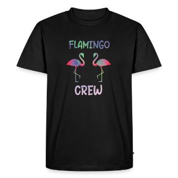 Flamingo Crew as a gift Flamingos Flamingo - Men's Premium Organic T-Shirt - black - Front - Nico (187cm)