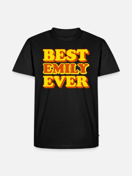 Emily First Name Funny Gift - Men's Premium Organic T-Shirt - black