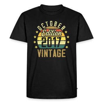Les légendes sont nées en Octobre 2017 - 2017 - T-shirt Premium bio Homme - noir - Devant - Nico (187cm)
