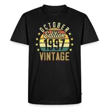 Les légendes sont nées en Octobre 1997 - 1997 - T-shirt Premium bio Homme - noir - Devant - Nico (187cm)