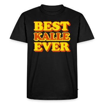 Kalle First Name Funny Gift - Men's Premium Organic T-Shirt - black - Front - Nico (187cm)