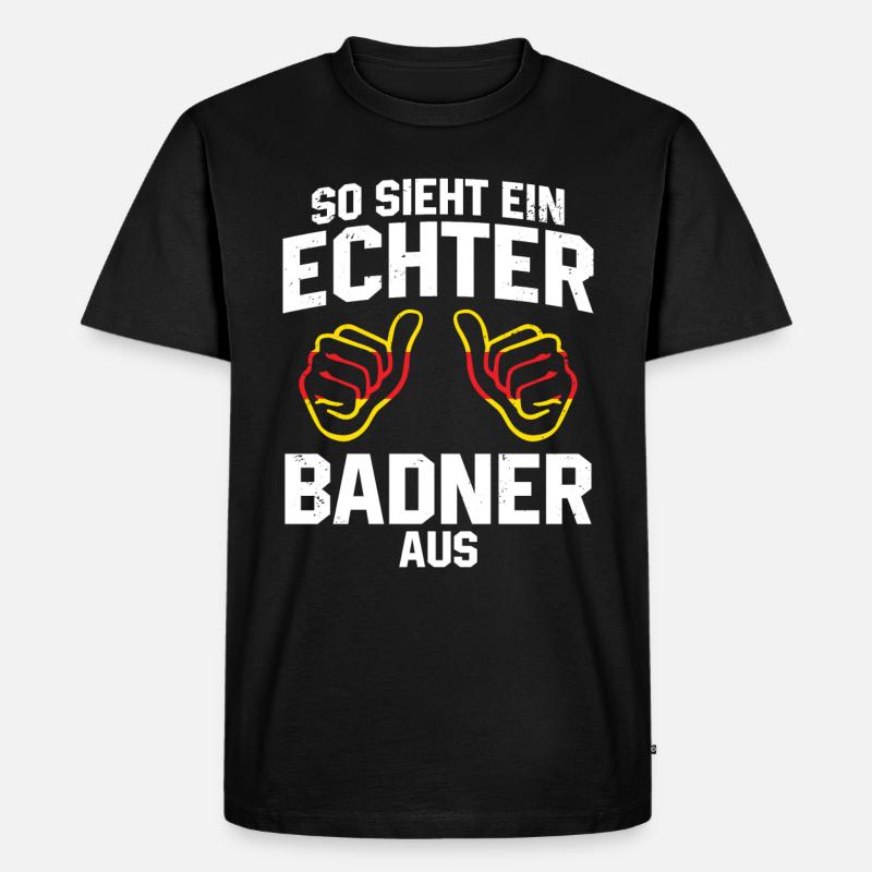 Badner - Männer Premium Bio T-Shirt - Schwarz