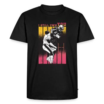 Je te possède toujours Football - T-shirt Premium bio Homme - noir - Devant - Nico (187cm)